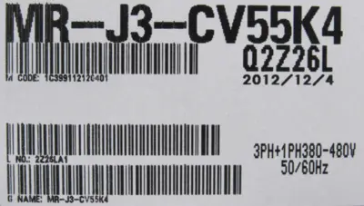 NEW MITSUBISHI MR-J3-CV55K4 DRIVE 55KW MRJ3CV55K4