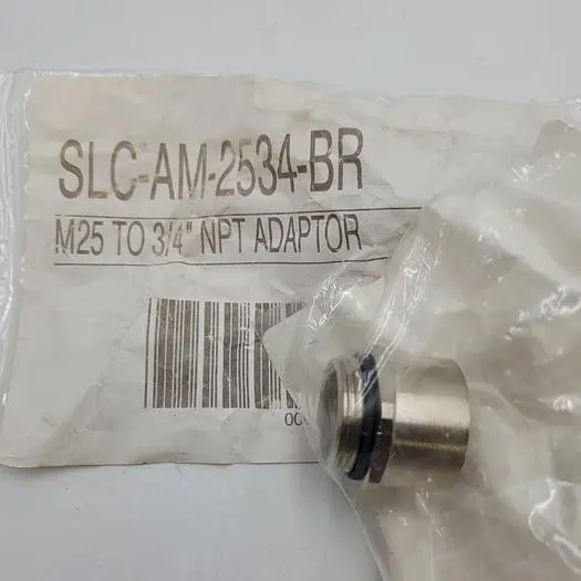 New | in-Stock SEALCON SEALCON SLC-AM-2534-BR NICKEL PLATED BRASS THREAD ADAPTER M25 TO 3/4″ NPT Valves/Fittings Michigan US | ND Industrial Surplus #1208114