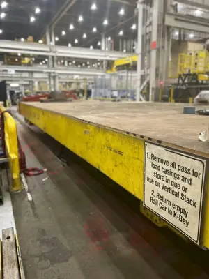 150 TON x 14' WIDE x 34' LONG P&E HEAVY DUTY SELF POWERED TRANSER RAIL CAR / CART: STOCK #23112