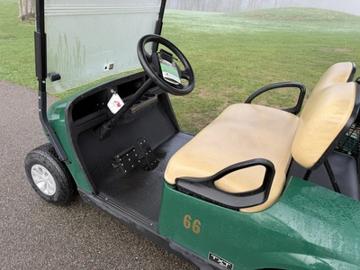 (1) 2019 E-Z-Go EFI golf cart with a Kawasaki gas engine, model 657061G01, includes canopy, fold-dow...