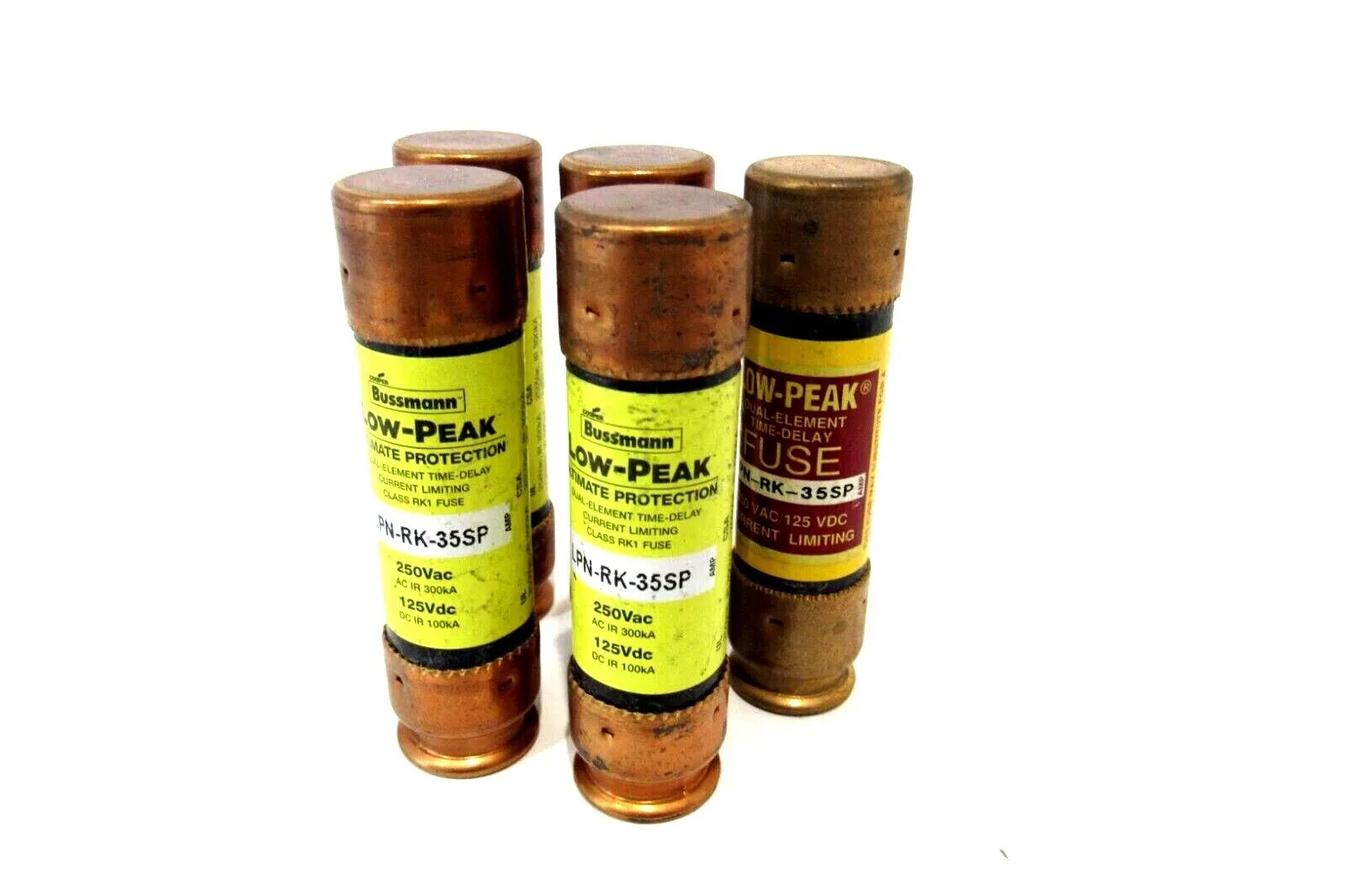 LOT OF 5 NEW BUSSMANN LPN-RK-35SP FUSES LPNRK35SP