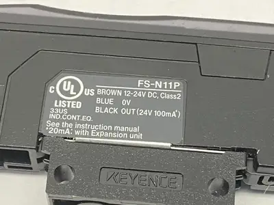 FS-N11P | Keyence  Digital Fiber Optic Sensor Fiber Amplifier - Used