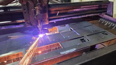 21' X 6'  INTEGRATED CUTTING SYSTEMJS CNC PLASMA TABLE WITH Linatrol CONTROL AND HYPERTHERM #HPR260 POWER SUPPLY: YOBRO #25027