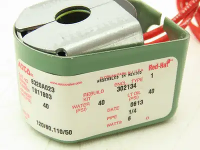 Asco Redhat 8320A023 Solenoid Valve 3-Way 40 PSI 1/4 NPT NC 120V T811803