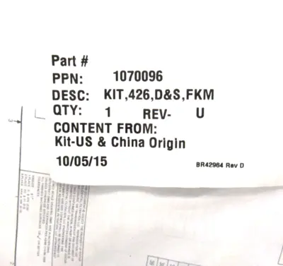 NEW PENTAIR 1070096 DIAPHRAGM VALVE KIT, 426,D&S,FKM