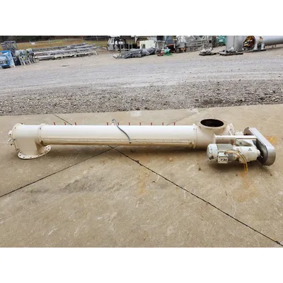 Used 12" Diameter X 9 ft Long Tubular Screw Conveyor