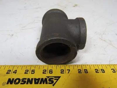 1-1/4" Malleable Iron Tee Fitting Black Pipe Steel Lot of 20