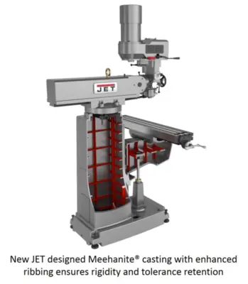 New | in-Stock JET JTM-1050EVS2 Vertical Mills Illinois US | Olympus Machinery Group #1350821