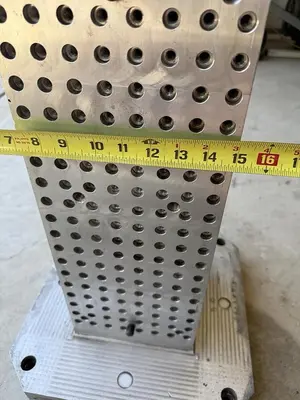 Aluminum Tombstone 16 by 16 inch square base.  21.5" tall  8" Square sides