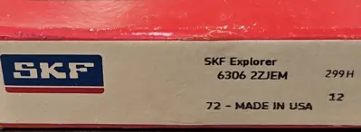 SKF 6306 2ZJEM Deep Groove Ball Bearing, Round Bore Loc6C5