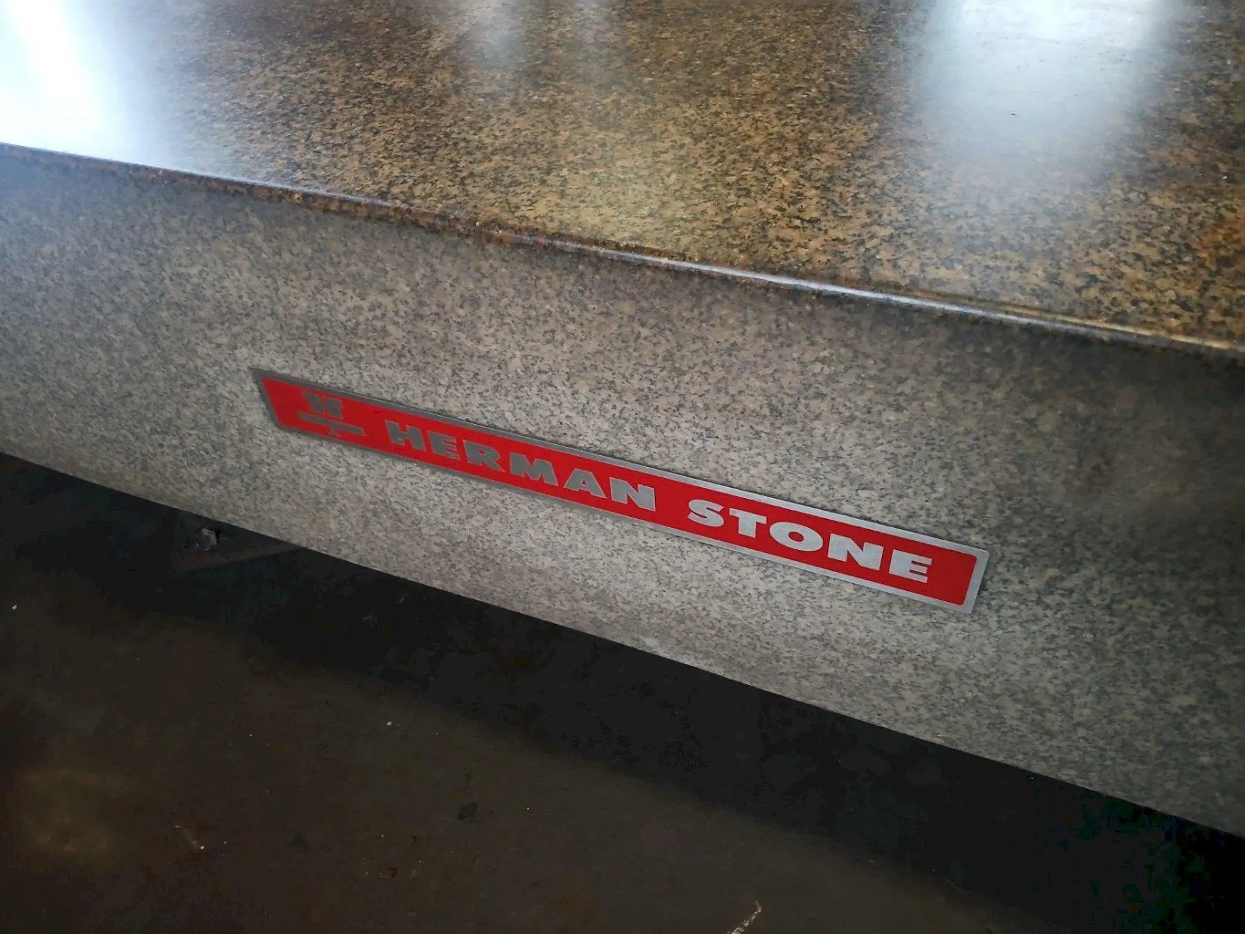 96" X 48" X 16" HERMAN GRANITE SURFACE PLATE W/ STAND: STOCK #23472