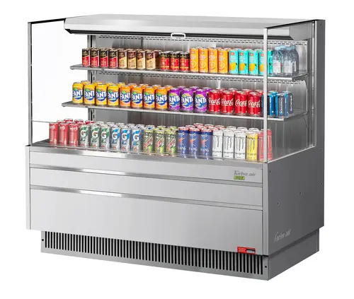 Turbo Air TOM-60L-UF-S-3S-N 58 3/4" Horizontal Open Air Cooler w/ (3) Levels, 115v