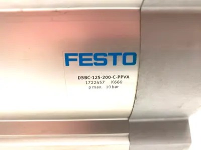 DSBC-125-200-C-PPVA, 1722457 | Festo DSBC-125-200-C-PPVA ISO Cylinder 200mm Stroke 125mm Bore 1722457 - Used