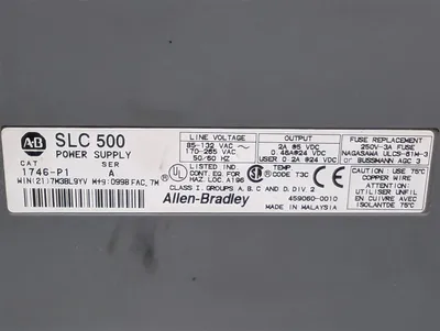 Allen Bradley 1746-P1/A SLC 500 Power Supply Module Used