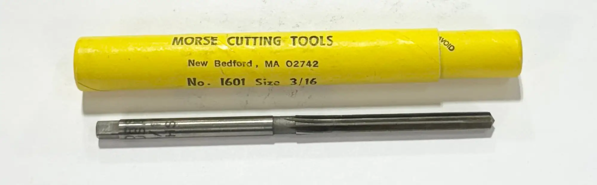 Morse 3/16" HSS Hand Reamer Straight Flute USA Made
