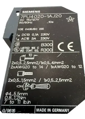 NEW SIEMENS 7PU4020-1AJ20 TIME DELAY RELAY 7PU40201AJ20