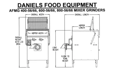 Daniels Food Equipment AFMG 400-56 Meat Mixer Grinder