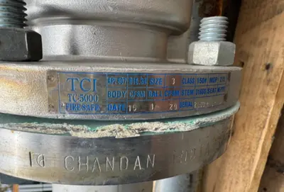 TCI TC-5000 Fire Safe 3" Ball Valve 316ss Cf8m 316 Stainless Steel Flanged