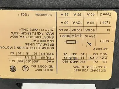USED SIEMENS 3RT1035-1AK60