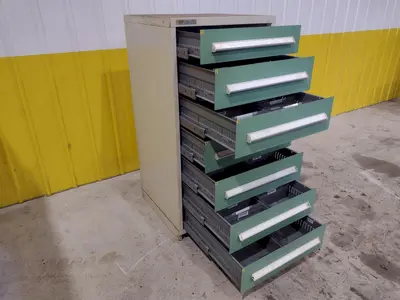 7 DRAWER VIDMAR INDUSTRIAL STORAGE CABINET 30" X 27.5" X 59": STOCK  #21502 (24 AVAILABLE)