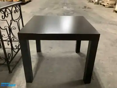 Lot of (2) Black End Tables, Various Styled, Measuring 17.75”x21.75”x21.75” and 23”x21.5”x15.5”