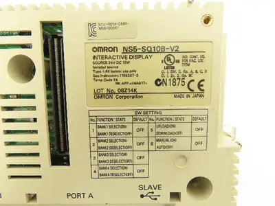 Omron NS5-SQ10B-V2 PLC Interactive Display 5.7" LCD 24V 15W Ver 3.19 Cover