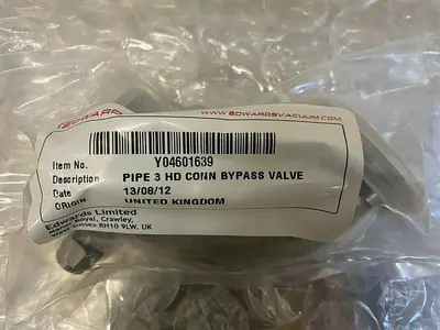 EDWARDS VACUUM Y04601639 PIPE 3 HD CONN BYPASS VALVE