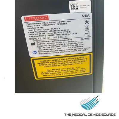 Used 2021 LUTRONIC HOLLYWOOD SPECTRA Lasers / Laser Systems Texas US | The Medical Device Source #1480951