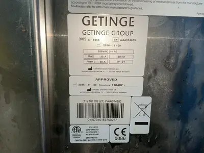 Used 2016 GETINGE S8668 Parts Washers Ohio US | HGR 24 #1518152