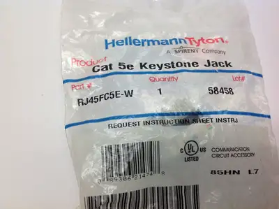 USED HELLERMANNTYTON CAT 5E KEYSTONE LOT OF 2