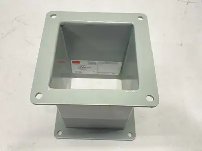 USED HOFFMAN NVENT NIPPLE FEED-THROUGH WIREWAY 4" X 4" X 6"