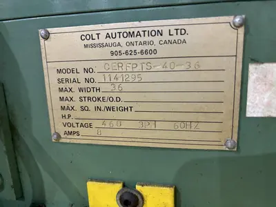 36" COLT MODEL #CERFPTS-40-36 SERVO PRESS FEED: STOCK #20653