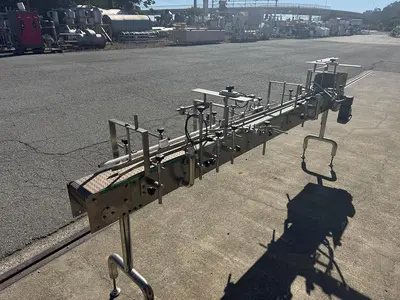 Conveyor, Belt, 6" x 10.5’, 2-Lane, Stainless Steel, Plastic Belt, #5991589