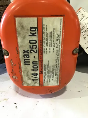 CM B Electric Chain Hoist 1/4 Ton 250kg 1/4HP 1.0Amps