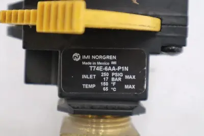 NEW OPEN BOX Norgren Shut Off Valve T74E-6AA-P1N STOCK H1164