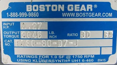 NEW BOSTON GEAR F730-30-B7-J GEAR REDUCER 30:1 F73030B7J