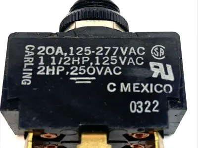 New | in-Stock Carling Technologies Toggle Switch 3-Position 20A 125-277VAC 2HP 0322 Relays & Switches Michigan US | Maverick Industrial Sales #1392382