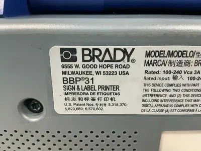 Used BRADY BBP31 Label Printers Ohio US | HGR 24 #1455428
