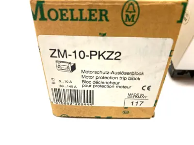 USED MOELLER ADJUSTABLE MOTOR PROTECTION TRIP BLOCK 6-10A, 80-140A