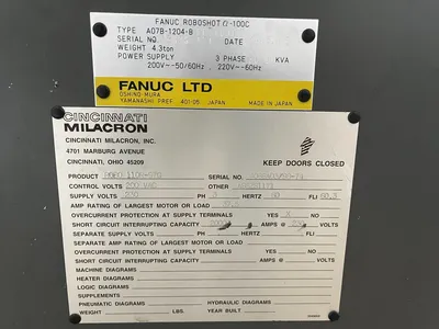 1998 CINCINNATI ROBOSHOT ELECTRIC 110R-97G Injection Molding Horizontal/Vertical | Machinery Network (3)