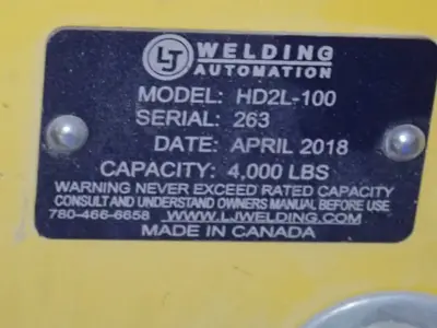 USED 2018 WELDING AUTOMATION HD2L100