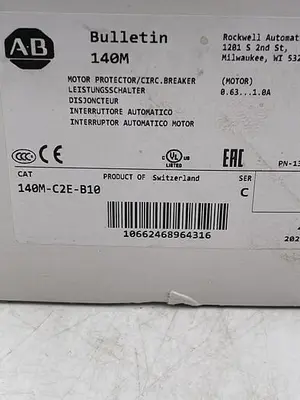 New | in-Stock ALLEN-BRADLEY ALLEN-BRADLEY 140M-C2E-B10 SER C Circuit Breakers | ND Industrial Surplus #1214317