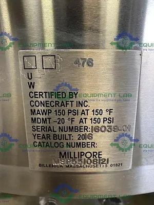USED MILLIPORE MOBIUS FLEXREADY SOLUTION 100 LITER MIXING TANK CART