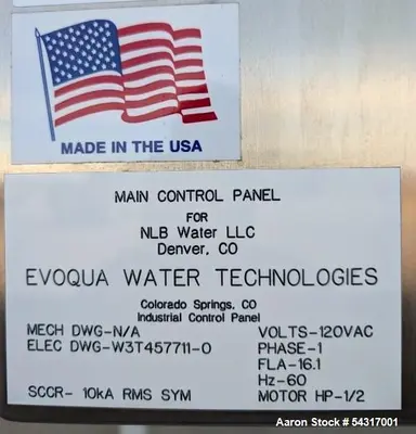 Unused Evoqua OSEC B-Pak Hypochlorite Generator Skid – 500 lb/day System for Sale