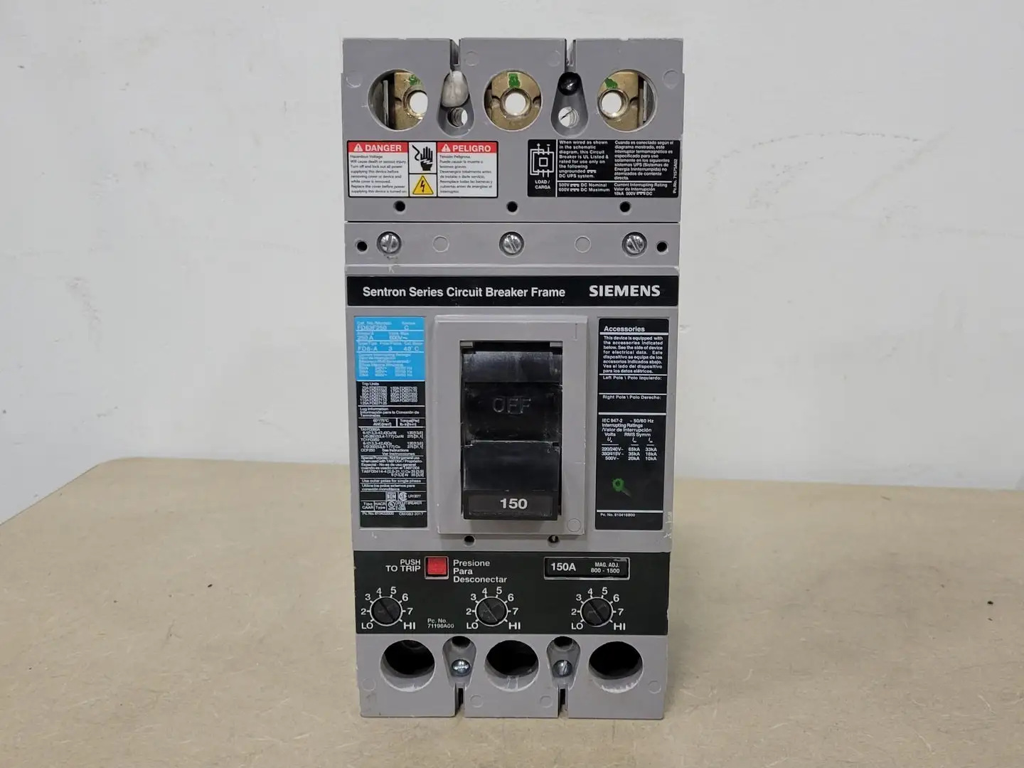 Used SIEMENS FD63F250 Switchgears British Columbia CA | Lenmark #239747