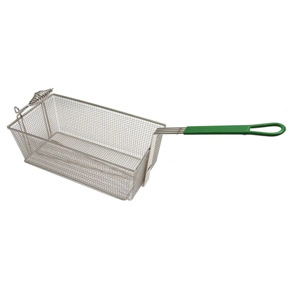 Frymaster 803-0024 Fryer Basket W/ Coated Handle & Front Hook, 16 3/4" X 8 3/4" X 6"