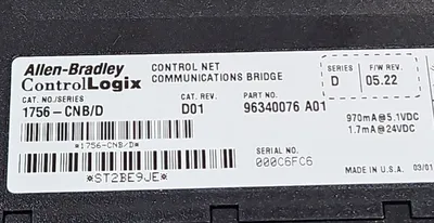 Allen-Bradley 1756-CNB/D Ser D. Communication Module. 3B-22