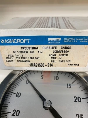 NEW Ashcroft 1MA91588-214