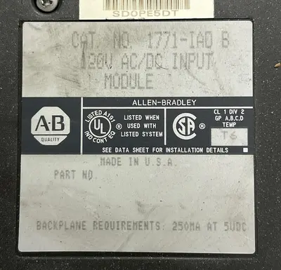USED ALLEN-BRADLEY 1771-IAD