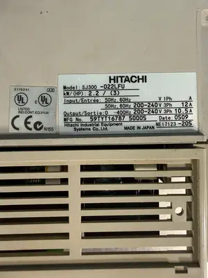 Hitachi SJ300-022LFU Inverter Kw/Hp 2.2/3 200-240VAC 50/60HZ (6.5.3)